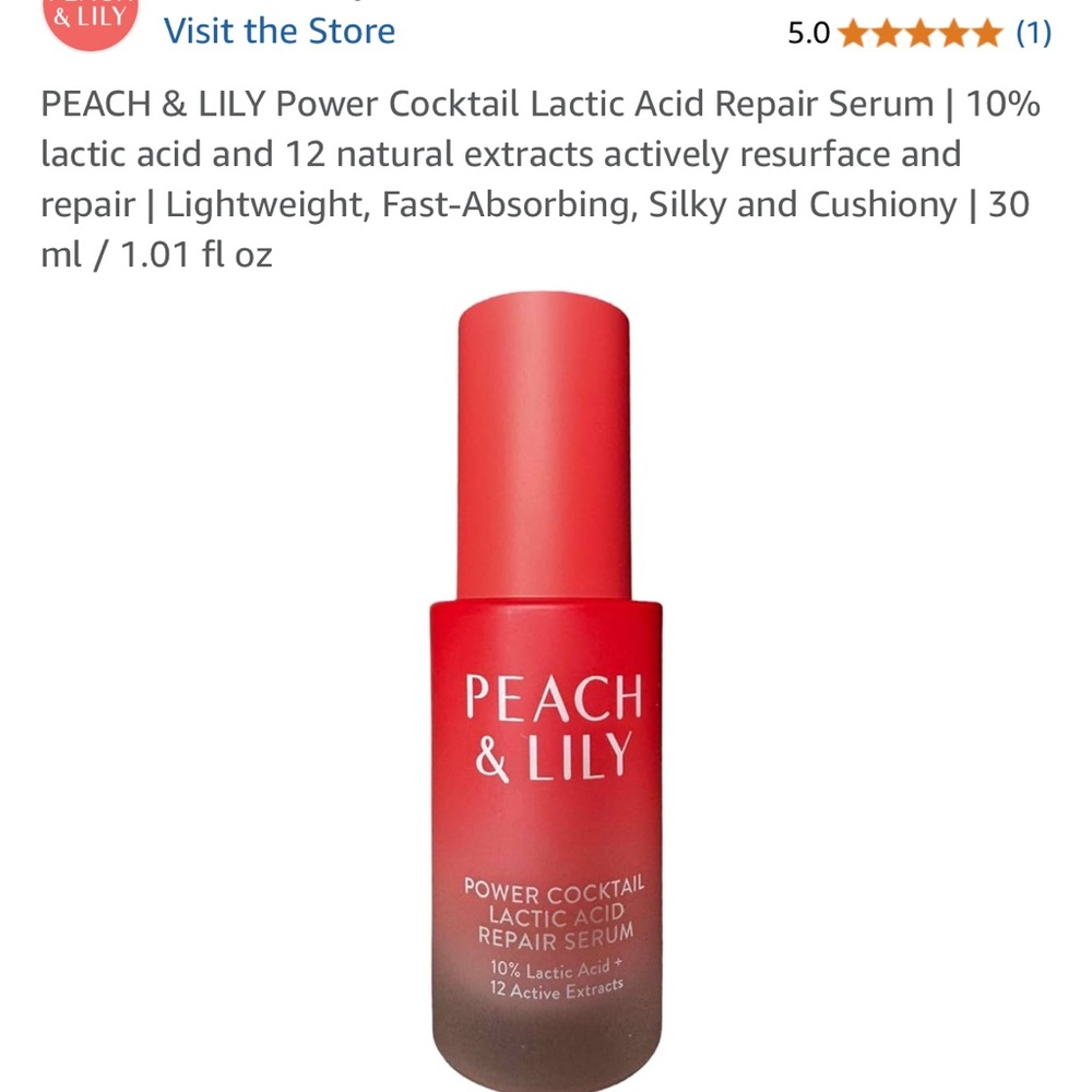Power Cocktail Lactic Acid Repair Serum - Red